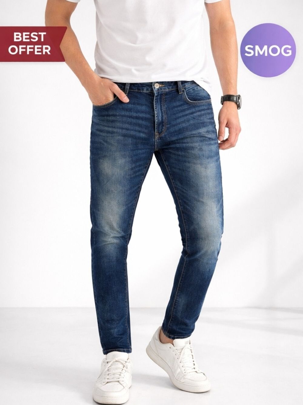 Smog Men's Blue Denim Jeans  KJ0716C